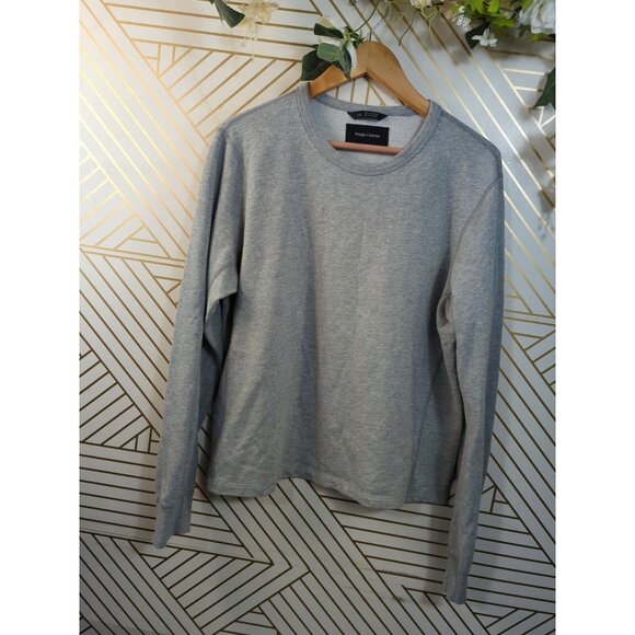 Wings + Horns Men's Sweatshirt Grey Gray Terry Crewneck Sweater Size Large HEMME - Picture 3 of 6